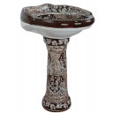 Mexican Talavera Pedestal Sink Roman Style Tabaco
